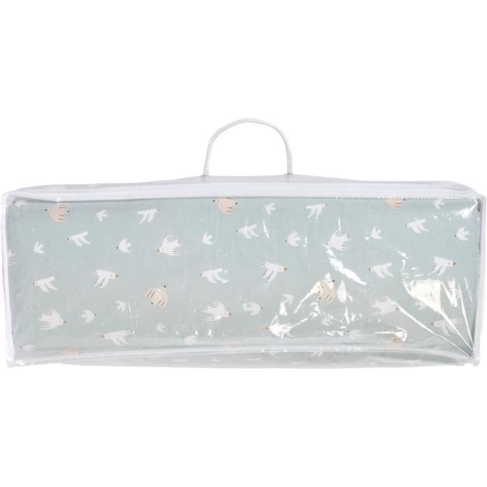 Matelas nomade Over the sea - 120 x 60 x 4 cm - Bleu - TINEO