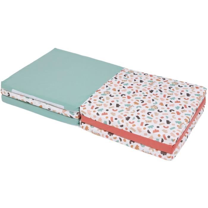 Maxi tapis d'éveil Malin - TINEO - Tapis évolutif 5-en-1 - 180 x 120 cm - Géométrique / Animaux rigolos