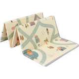 Maxi tapis d'éveil - TINEO - Réversible - 150 x 180 cm - Face animaux / Face circuit de voiture