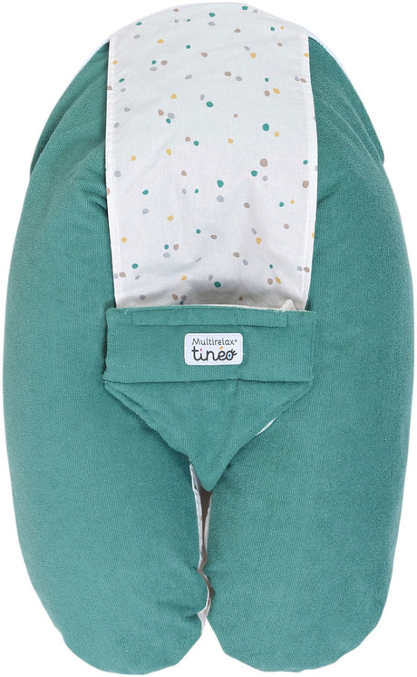 Coussin de maternité 3-en-1 - TINEO - MULTIRELAX - Tissu éponge - Vert / Pois
