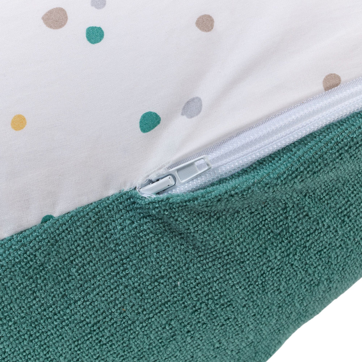 Coussin de maternité 3-en-1 - TINEO - MULTIRELAX - Tissu éponge - Vert / Pois