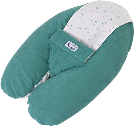 Coussin de maternité 3-en-1 - TINEO - MULTIRELAX - Tissu éponge - Vert / Pois
