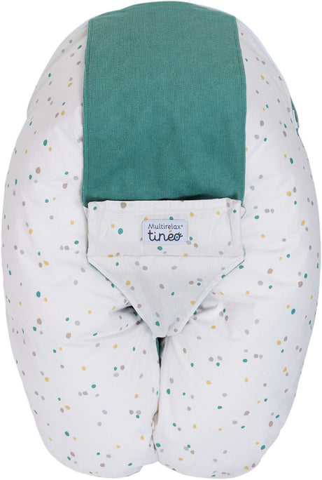 Coussin de maternité 3-en-1 - TINEO - MULTIRELAX - Tissu éponge - Vert / Pois