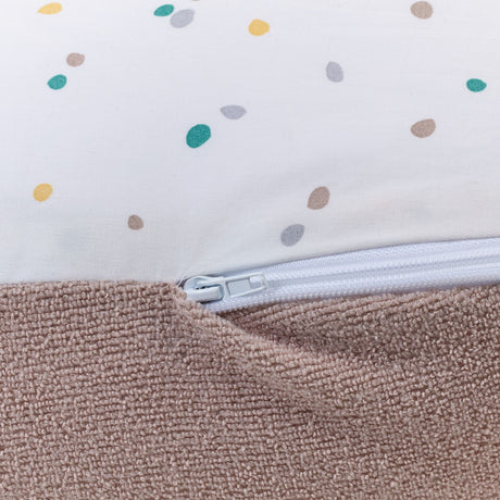 Coussin de maternité 3-en-1 - TINEO - MULTIRELAX - Tissu éponge - Noisette / Pois