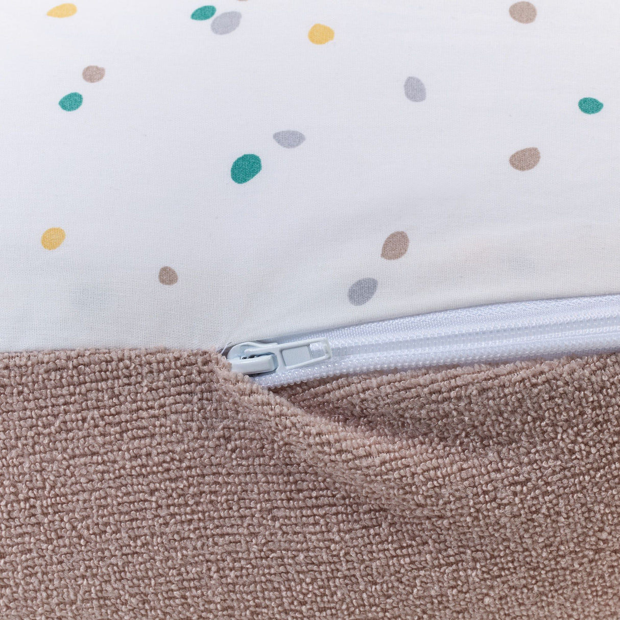 Coussin de maternité 3-en-1 - TINEO - MULTIRELAX - Tissu éponge - Noisette / Pois