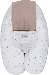 Coussin de maternité 3-en-1 - TINEO - MULTIRELAX - Tissu éponge - Noisette / Pois