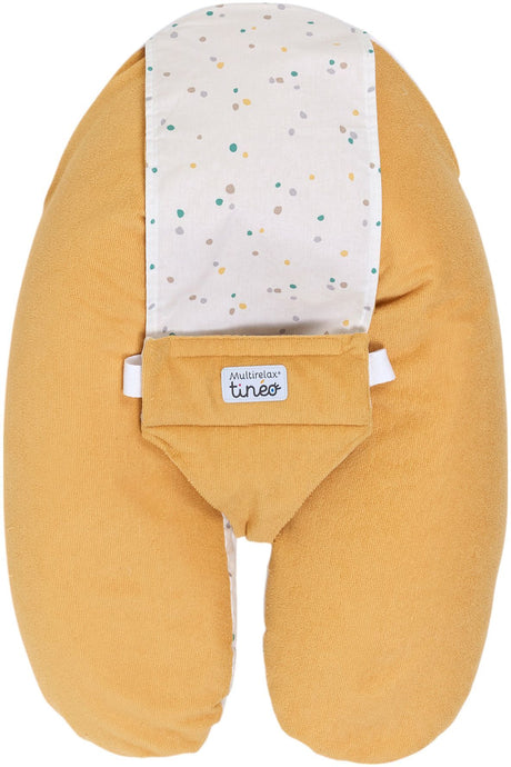 Coussin de maternité 3-en-1 - TINEO - MULTIRELAX - Tissu éponge - Jaune / Pois