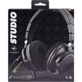 Casque filaire monitoring - T'nb - Studio - Jack 3,5mm + 6,35mm - Arceau réglable - Pliable - Noir