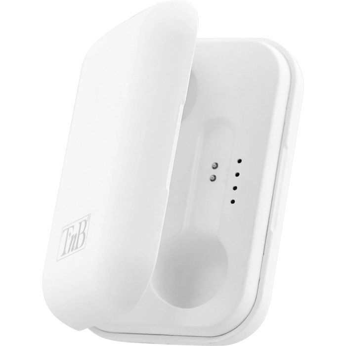 Ecouteurs sans fil TWS - T'nb - Shiny - Boîtier de charge - Bluetooth - Autonomie 25h - Contrôle tactile - Blanc