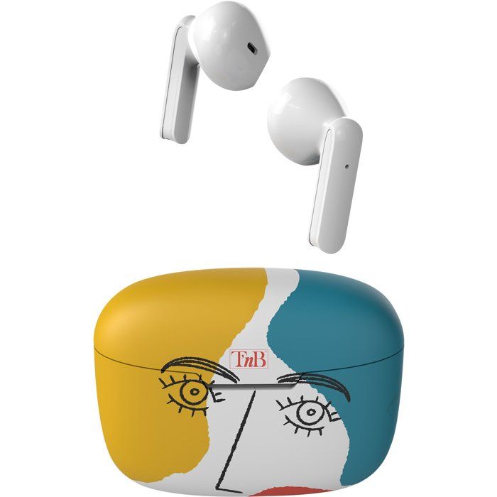 Ecouteurs sans fil - T'nb - Exclusiv' - ART 3 - Boîtier de charge inclus - Bluetooth - Autonomie 12h - Contrôle tactile - Blanc
