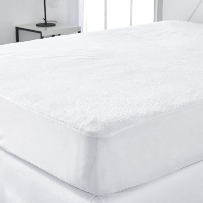 Protege matelas imperméable - TODAY - Essential - Pour lit 2 personnes - 160 x 200 cm - Bonnet 25 cm