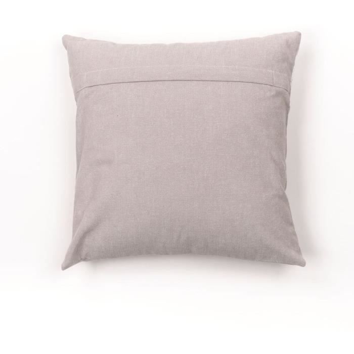 Coussin - TODAY - CHARME - Slub x Chambray x Broderie Berenice - 40 x 40 cm
