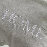 Coussin - TODAY - CHARME - Imprimé x Chambray x Broderie Capucine - 30 x 50 cm