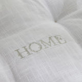 Coussin de sol - TODAY - CHARME - Slub x Chambray x Broderie Capucine - 40 x 40 x 10 cm