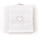 Coussin de sol - TODAY - CHARME - Slub x Chambray x Broderie Constance - 40 x 40 x 10 cm