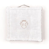 Coussin de sol - TODAY - CHARME - Slub x Chambray x Broderie Berenice - 40 x 40 x 10 cm