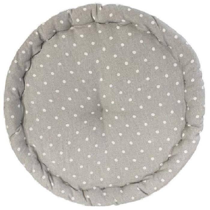 Coussin de sol rond - TODAY - CHARME - Imprimé Constance - 40 x 12 cm