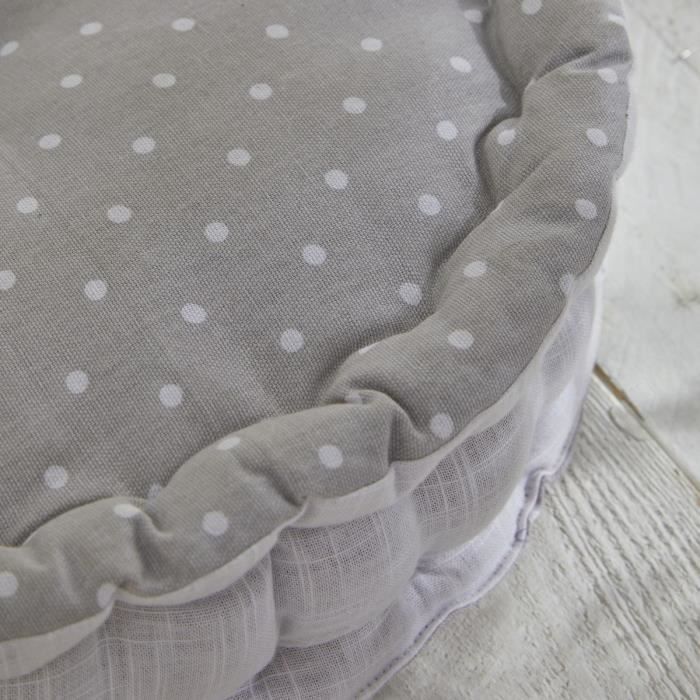 Coussin de sol rond - TODAY - CHARME - Imprimé Constance - 40 x 12 cm