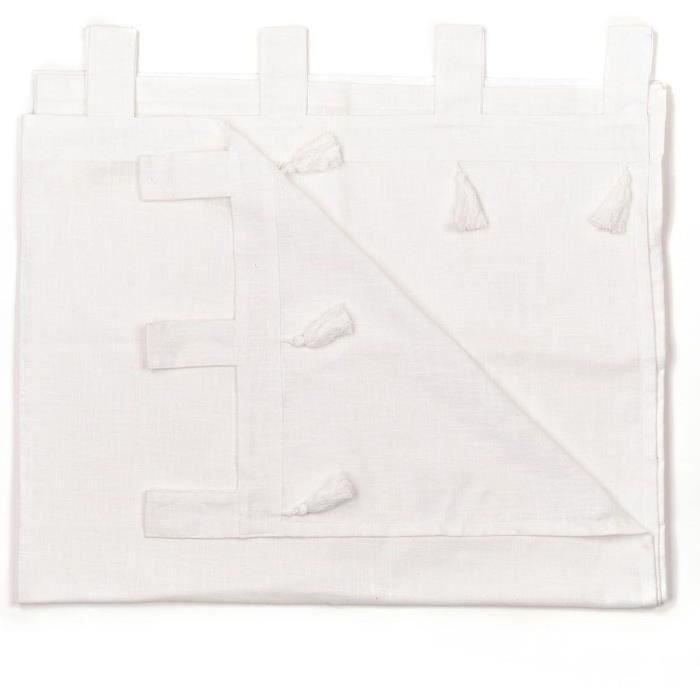 Voilage - TODAY - CHARME - Pattes slub craie - 140 x 240 cm