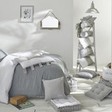 Coussin Polochon - TODAY - CHARME - Imprimé Gris foncé Capucine - 45 x 15 cm