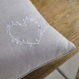 Coussin - TODAY - CHARME - Chambray x Petite broderie Constance - 40 x 40 cm