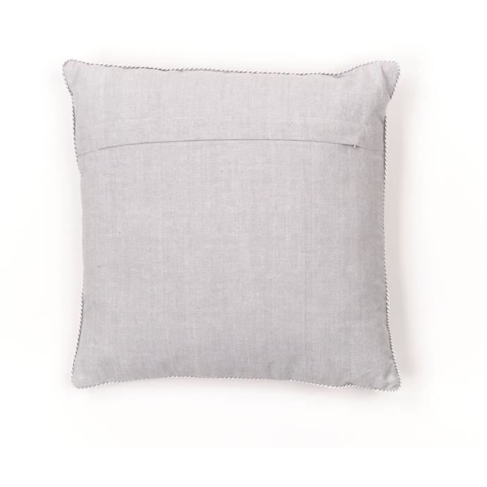 Coussin - TODAY - CHARME - Chambray x Petite broderie Constance - 40 x 40 cm