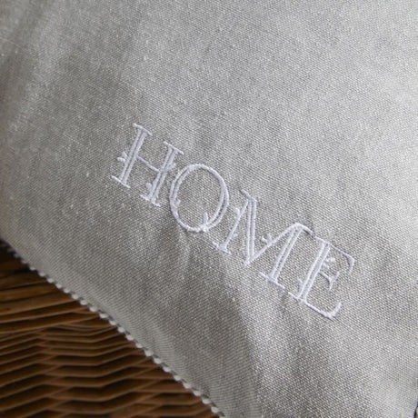 Coussin - TODAY - CHARME - Chambray x Petite broderie Capucine - 40 x 40 cm
