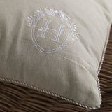 Coussin - TODAY - CHARME - Chambray x Petite broderie Berenice - 40 x 40 cm