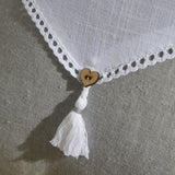 Coussin - TODAY - CHARME - Slub x Chambray x Pompon Capucune - 40 x 40 cm