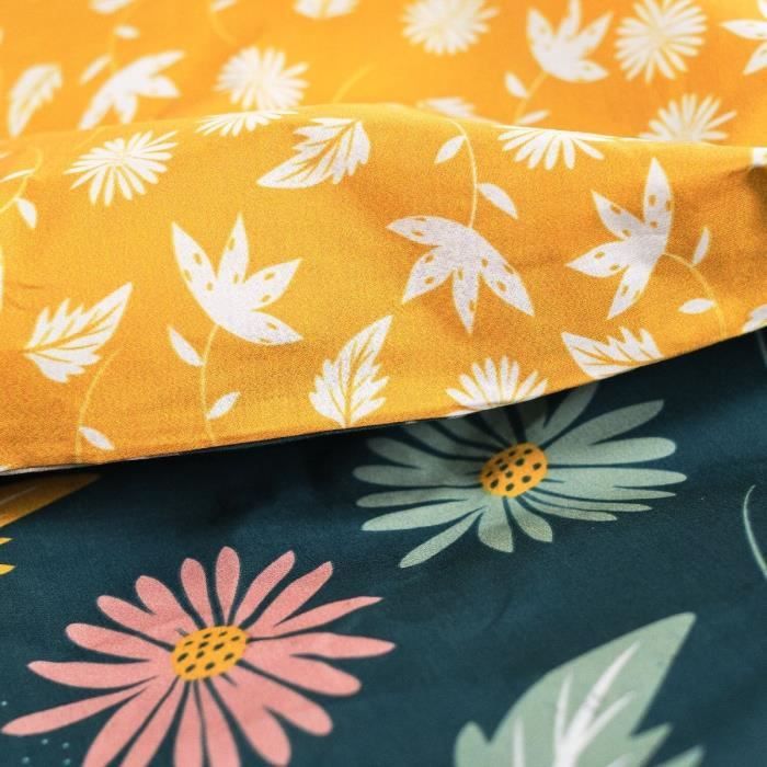 Parure de lit - TODAY - Sunshine - 119461 - 2 personnes - 240x220cm - Coton - Imprimé 11.42
