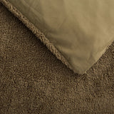 Parure de lit - TODAY - Teddy - 2 personnes - 220 x 240 cm - Vert uni