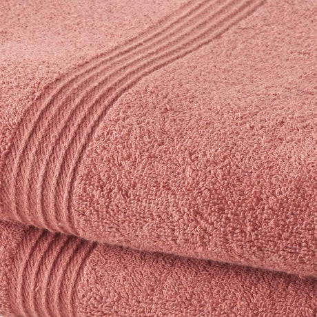 TODAY Essential - Lot de 2 Serviettes de Toilette - 50 x 90 cm - 100 % Coton - Terracotta