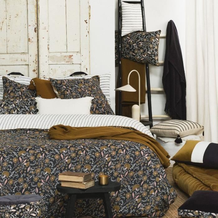 PARURE DE LIT TODAY - HOUSSE DE COUETTE 220X240 + 2 TAIES D OREILLER 63X63 - 100% COTON 57 fils - Marigold Indies