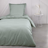 Drap housse TODAY Essential - 90 x 190 cm - 1 personne - 100% Coton uni - Celadon