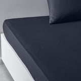 Drap housse TODAY Essential - 140 x 190 cm - 2 personnes - 100% Coton uni - Navy