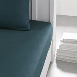 Drap housse TODAY Essential - 140 x 190 cm - 2 personnes - 100% Coton uni - Paon