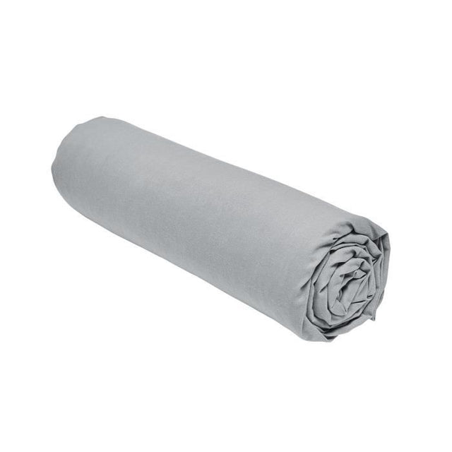 Drap housse TODAY Essential - 160 x 200+23 cm - 2 personnes - 100% Coton uni - Acier