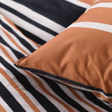 Parure de lit 2 personnes -TODAY - 240x220 cm - 100% Coton - Orange, Noir et Blanc