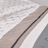 Parure de lit 2 personnes -TODAY - 240x200 cm - 100% Coton - Beige, Noir et Blanc