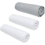 Lot de 3 draps housses TODAY Essential - 140 x 190 cm - 2 personnes - 100% Coton - Craie/ Acier
