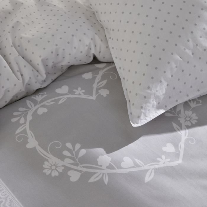 PARURE DE LIT TODAY - HOUSSE DE COUETTE 220x240 + 2 TAIES D OREILLER 65X65 - 100% COTON 57 fils - Constance