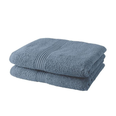 TODAY Essential - Lot de 2 Serviettes de Toilette - 50 x 90 cm - 100 % Coton - Denim