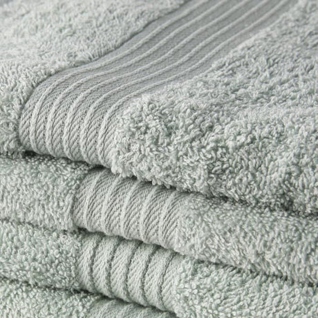 Lot de 10 Serviettes de Toilette - TODAY - 50 x 90 cm - 100 % Coton - Celadon