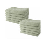 Lot de 10 Serviettes de Toilette - TODAY - 50 x 90 cm - 100 % Coton - Celadon