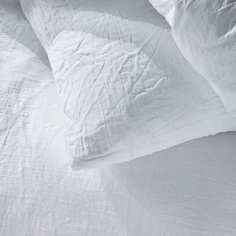 Parure de lit - TODAY - 123320 - 2 personnes - 260x240cm - Gaze de coton unie - Craie