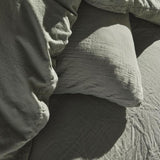 Parure de lit - TODAY - 123327 - 1 personne - 140x200 cm - Gaze de coton unie - Sauge