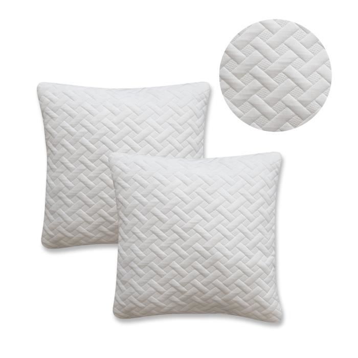Lot de 2 oreillers a mémoire de forme 60x60 cm