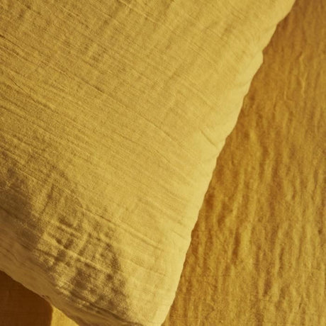 Parure de lit - TODAY - 123669 - 2 personnes - 260x240cm - Gaze de coton unie - Ocre