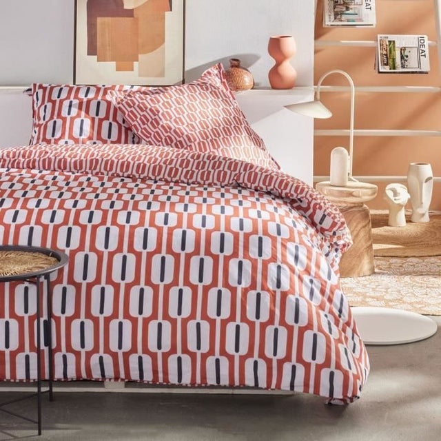 Parure de couette - TODAY - Sunshine 17.16 - 220x240cm - 2 personnes - Imprimée - Coton 57 fils
