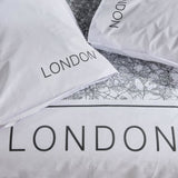 Parure de lit - TODAY - JAVA - 2 personnes - 240x220 cm - Coton - Imprimé London - Blanc